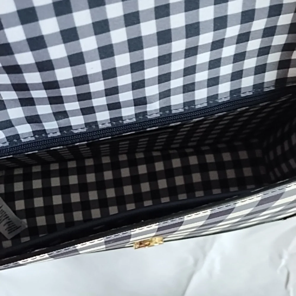 Draper James Black and White Gingham Crossbody Bag - Picture 9 of 9